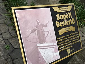 Archivo:Placa Simón del Desierto - Filmoteca UNAM