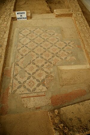 Archivo:Quintanilla de la Cueza Villa romana Tejada Habitación 2 mosaico de Hojas Cuatripétalos