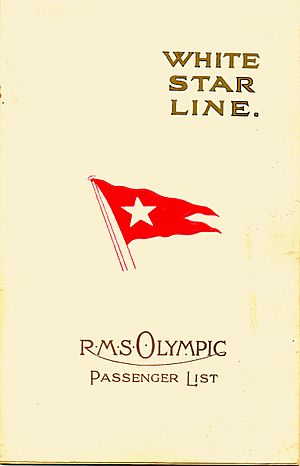 Archivo:RMS Olympic Passenger List 1923