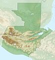 Relief map of Guatemala