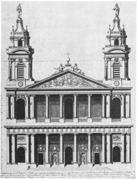 Saint-Sulpice west facade second design 1736 by Servandoni - Kalnein 1995 p112