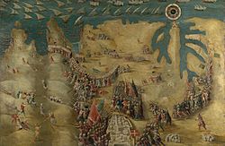 Archivo:The Siege of Malta- Flight of the Turks, 13 September 1565 RMG L9745