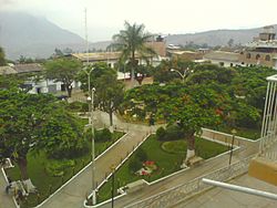 Vista panoramica de la plaza de armas de Cascas en los meses de enero..jpg