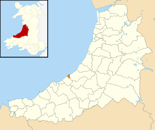Wales Ceredigion Community Aberaeron map