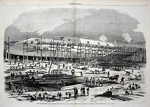 Archivo:Webb shipyard - USS Dunderberg