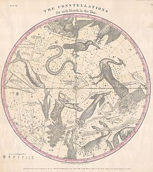 Archivo:1856 Burritt - Huntington Map of the Stars ^ Constellations of the Southern Hemisphere - Geographicus - ConstSouth-burritt-1856