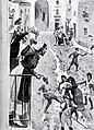 1908-05-02, Blanco y Negro, El dos de mayo en Madrid, Escenas en la calle de Cuchilleros, Huertas (cropped)