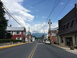 2016-07-19 16 23 52 View north along U.S. Route 340 Business (Main Street) at Masonic Drive in Stanley, Page County, Virginia.jpg