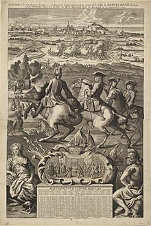 Archivo:Almanach pour 1715 la prise de Barcelone par le duc de Berwick le 13 septembre 1714