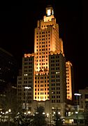 Bank of America Building, Providence, night