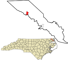 Camden County North Carolina incorporated and unincorporated areas South Mills highlighted.svg