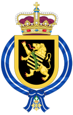 Archivo:Coat of Arms of Prince Laurent of Belgium (Spanish Order of the Civil Merit)