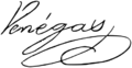 Firma de Francisco Javier de Venegas