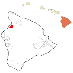 Hawaii County Hawaii Incorporated and Unincorporated areas Waikoloa Village Highlighted.svg