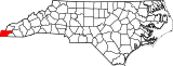 Map of North Carolina highlighting Cherokee County.svg