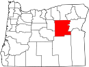 Map of Oregon highlighting Grant County.svg