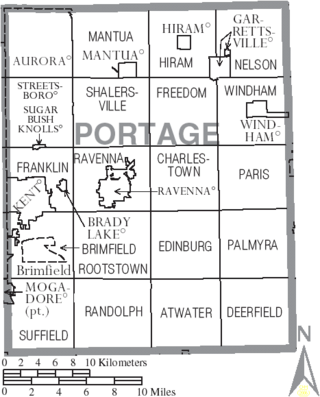 Map of Portage County Ohio With Municipal and Township Labels.PNG