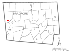 Map of Sylvania, Bradford County, Pennsylvania Highlighted.png