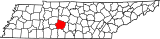 Map of Tennessee highlighting Maury County.svg