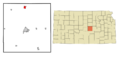 McPherson County Kansas Incorporated and Unincorporated areas Lindsborg Highlighted