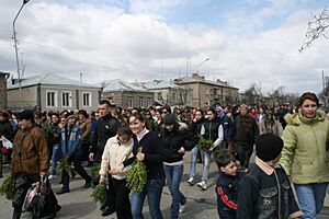 Archivo:Palm Sunday procession in Tskhinvali 3