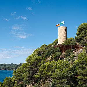 Archivo:Panorama of The Castell de Sant Joan de Lloret de Mar