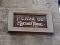 Placa de la Plaza de Martínez Tornel