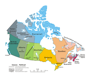 Archivo:Political map of Canada