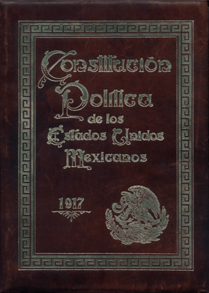 Archivo:Portada Original de la Constitucion Mexicana de 1917