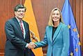 Recibimiento a Federica Mogherini