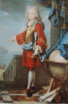 Retrato del príncipe electoral José Fernando de Baviera, obra de Joseph Vivien (1698). Königliches Schloss Berchtesgaden.png
