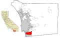 San Diego County California Incorporated and Unincorporated areas Chula Vista Highlighted