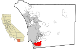 San Diego County California Incorporated and Unincorporated areas Chula Vista Highlighted.svg