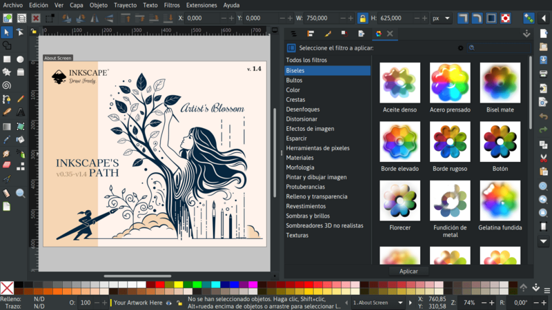 Screenshot of Inkscape 1.4