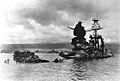 USS Arizona from port bow