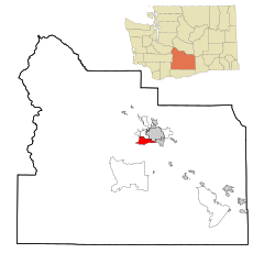 Yakima County Washington Incorporated and Unincorporated areas Ahtanum Highlighted.svg