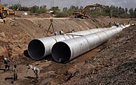 114 inch pipe installation