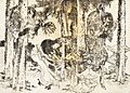 A woman makes a cursing ritual ceremony