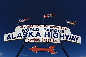 Archivo:Alaska Highway Dawson Creek British Columbia