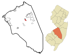 Burlington County New Jersey Incorporated and Unincorporated areas Pemberton Heights Highlighted.svg