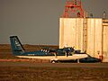 C-GDHC Aklak Air DHC6 at the Dewline Hangar in Cambridge Bay
