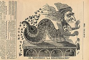Archivo:El Monstruo, La Regeneración by Darío Gaitán (1870-1904)