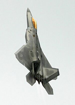 Archivo:F-22 Raptor in a vertical climb at Arctic Thunder