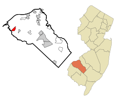 Gloucester County New Jersey Incorporated and Unincorporated areas Beckett Highlighted.svg