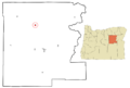 Grant County Oregon Incorporated and Unincorporated areas Long Creek Highlighted