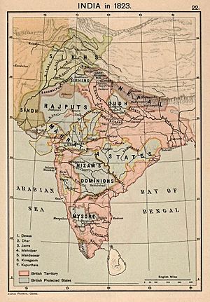 Archivo:Map of India 1823