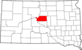 Map of South Dakota highlighting Sully County