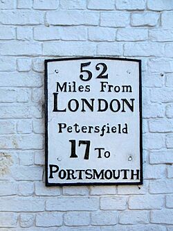 Mile plaque, Petersfield - geograph.org.uk - 1345543.jpg