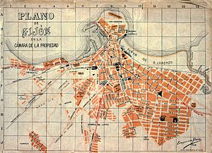 Archivo:Plano de Gijón, 1912