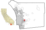 San Diego County California Incorporated and Unincorporated areas Winter Gardens Highlighted.svg